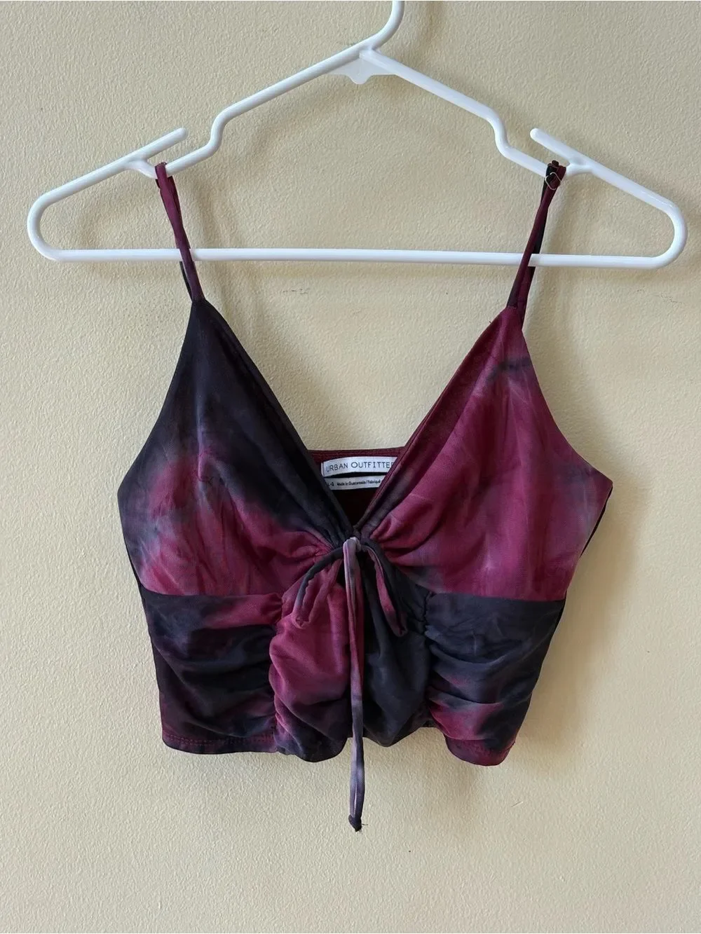 Urban Outfitters My Sweetheart Mesh Tie-Front crop top